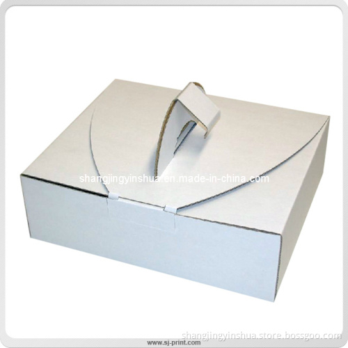 White Carrier Gift Package Diecut Corrugated Carton Box (PB034)